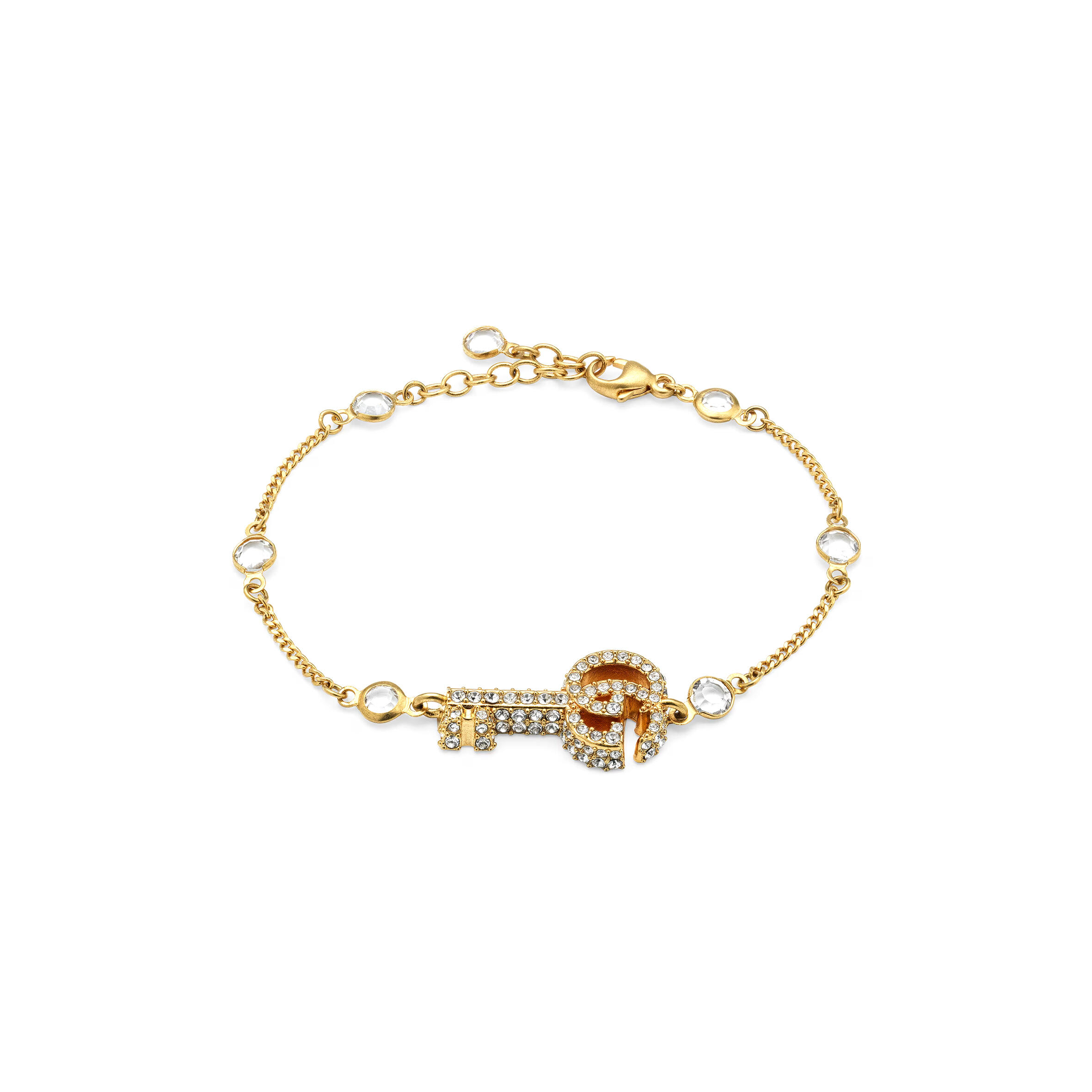 Gvc*1 double g key bracelet with crystals 855868